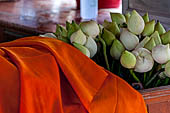 Ayutthaya, Thailand. Worshipping at Wat Yai Chai Mongkhon. 